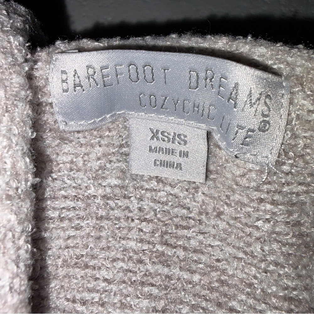 Barefoot Dreams Tan Cozy Chic Lite Open Front Circle Cardigan Sweater size XS/S - Picture 5 of 7